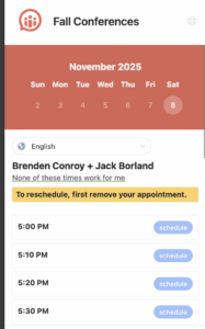 parent-teacher conferences 